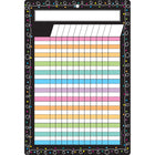 Ashley Productions Smart Poly Chart with Grommets - 13" x 19" - Chalk Dots with Loops Incentive - 6 Pack-Write-on/wipe-off surface, use with dry erase or water based markers and washable crayons