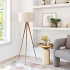 Zuo Imperial Floor Lamp - Beige/Natural-Assembly required
