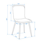 FurnitureR Dining Side Chair - Yellow - 4 Pack-Set of 4 chairs included