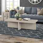 Hudson&Canal Elna 54"W Rectangular Coffee Table - Alder White-Clean with a soft, dry cloth and no harsh chemicals or abrasive cleaning materials