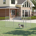 PawHut Dog Exercise Pen Enclosure - 99 sq. ft. - Silver-6 ft. tall fencing to keep dogs in without jumping over 