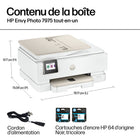 HP - Imprimante photo tout-en-un Envy 7975 avec 3 mois gratuits d'Instant Ink-Connectivité : Comprend un client USB 2.0 et . un Wi-Fi double bande 802.11a/b/g/n/ac