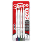 Sharpie S-Gel Fashion Barrel Gel Pens - Pearl White Body - Medium Point - 0.7 mm - Rich Dark Colour Assortment - Set of 4-Always smooth gel pens with no smearing or smudging