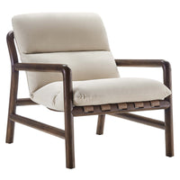 Modway Paxton Wood Sling Chair - Dune Fabric Walnut-Mid-Century Modern Sling Chair