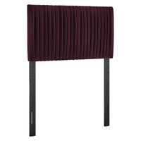 Modway Eloise Stain-Resistant Performance Velvet Twin Headboard - Mulberry-Twin Size Headboard