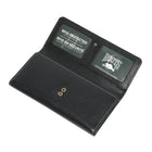 Roots Ladies Slim Clutch Wallet - Black-1 zippered pocket