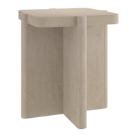 Hudson&Canal Laguna 20" Wide Square Side Table - Alder White-A modern take on a retro look for your living room, den, and more