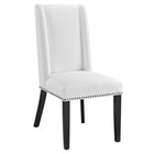Modway Baron Fabric Dining Chair - White-Elegant Modern Dining Side Chair