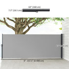 Outsunny Retractable Side Awning - 13' x 5' - Light Grey-Powder-coated metal frame ensures durability
