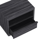 Manhattan Comfort Navis 26" Contemporary 1-Drawer Nightstand - Charcoal Grey-Available in three versatile finishes: Natural Oak, Charcoal Grey, and Whitewashed Oak to suit different décor styles