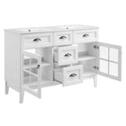 Modway Isle 48" Double Bathroom Vanity Cabinet - White-Integrated Countertop