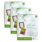 C-Line Recycled Poly Project Folders - Clear - Reduced Glare - 11" x 8-1/2" - 3 Packs of 25-Use by themselves or to subdivide file folders