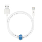 Blu Element Braided Charge/Sync Lightning USB 6ft White (B6MFIWH)-Extra durable, braided design resistant to wear and tear