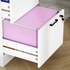 HOMCOM 2-Drawer Letter/A4 Filing Cabinet with Lock - White-Anti-tip kit enhances safety by preventing tipping
