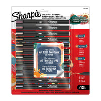 Sharpie Creative Markers - Brush Tip - Earth Tones - 12 Pack-Creative markers with a paint-like ink that won't bleed through paper