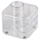 JAM Paper Desk Organizer Supply Set - 4 x 4 x 3.5 - Swivel - Clear-Size: 4 x 4 x 3.5 | Swivel Organizer