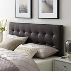 Modway Lily Upholstered Vinyl Queen Headboard - Brown-Fits queen size beds