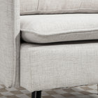 HOMCOM Modern Accent Chair with Wide Lounge Seat - Steel Legs - Button Tufted for Bedroom - Cream White-Seat Size: 24.8" W x 18.9" D (63 x 48 cm)
