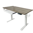 LjubLjana 47" 1-Piece Top Electric Height Adjustable Sit-Stand Desk with Drawer - Maple-Sturdy 1 Board Unit - This space-efficient 47.2" x 23.6" table will easily fit into your office area while still providing ample space for a variety of monitor and laptop setups along with important work materials, supplies, and decor