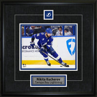 Nikita Kucherov Pin & Plate Tampa Bay Lightning - Framed Print - 18" x 18"-Premium virtual frames