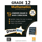 Dynamic Math Workbook Ontario - Grade 12-Covers Ontario Grade 12 Advanced Functions curriculum