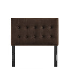 Modway Emily Stain-Resistant Performance Velvet Twin Size Headboard - Chocolate Brown-Assembly Required