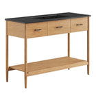 Modway Zaire 48" Single Sink Bathroom Vanity - Natural/Black-MDF and Rubberwood