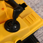 Qaba Kids Ride-On Excavator with Digger - Yellow- With a horn, press to sound, no battery required 