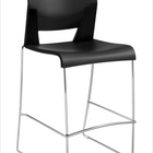 Global Duet Armless Stacking Bar Stool - Night Black-Armless stacking bar stool