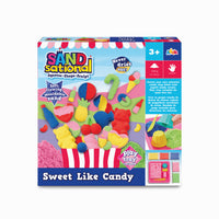 Addo Sandsational Sand Sweet Like Candy-Includes: 500g of bright sand, 2 x tools 1 x play tray, and 14 x moulds
