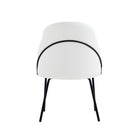 Manhattan Comfort Gracie 24.2" Modern Leatherette Upholstered Dining Chair - White and Black - Set of 2-Minimal Assembly Required. Hardware Included