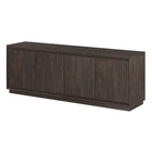 Hudson&Canal Presque TV Stand for TV's up to 75" - Alder Brown-The top has a weight capacity of 75lbs, lower shelves can hold 25lbs each
