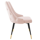 Modway Adorn Tufted Performance Velvet Dining Side Chair - Pink-Dense Foam Padding