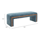 Zuo Scatola Bench - Blue-7