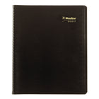 Blueline 2026-2027 Monthly Planner - 10-3/4" x 8-1/2" - Black - Bilingual-Twin-wire binding with flexible cover
