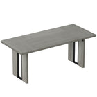 HOMCOM 71" Large Dining Table in Industrial Style for 8 People - Grey Wood Finish-70.9" x 31.5" (180 x 80 cm) spacious tabletop fits up to eight people for family gatherings