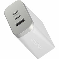 OtterBox Premium Pro Fast Charge 72W Dual USB-C and USB-A Wall Charger - White-Charges smartphones up to 71 percent, tablets up to 34 percent in 30 minutes (based on Samsung Galaxy S22 Plus and iPad Pro 11" 3rd Gen)