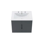 Modway Vitality 24" Bathroom Vanity - Grey/White-Soft-Close Doors