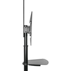 Fellowes Mobile TV Stand - Black-Integrated cable management allows you to hide wires and stay tangle free
