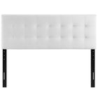 Modway Lily Biscuit Tufted Performance Velvet Full Headboard - White-Height Adjustable from 45" - 52.5"