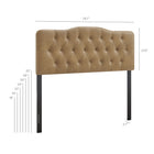 Modway - Annabel Cuir végane Tête de lit King, Grillé-Touffage en losange