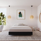 Nexera Platform Bed Frame - Full Size - Black-Can be paired with different Nexera full size headboards to create a complete bed set. (sold separately)
