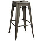 Modway Promenade Backless Bar Stool - Brown-Modern Bar Stool