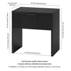 Hudson&Canal Kenslow 24" Nightstand - Black Grain-8