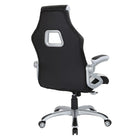 OSP Designs Race Chair - Black with White Trim-New adjustable flip arms