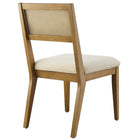 Modway Nimba Faux Rattan Fabric Dining Chairs - Heathered Weave Ivory - 2 Pack-8