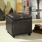 Modway Treasure Upholstered Vinyl Ottoman - Espresso-Wood Composite Frame
