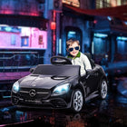 Aosom 12V Mercedes SLC 300 Kids Electric Ride-on Car with Remote Control - Black-Two-speed setting (manual) or three-speed setting (remote control) with a max speed of 3.1 mph(5 km/h) 