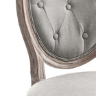 Modway Arise Vintage French Upholstered Fabric Dining Side Chair - Light Grey - 2 Pack-9