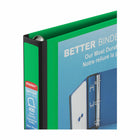 Staples Better Binder - 1-1/2" - Green-Framed clear window makes these ideal for use as presentation binders